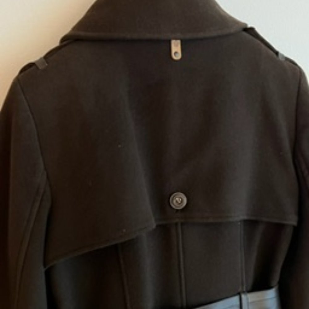 Mackage Brown Wool Double-Breasted Coat Size M!